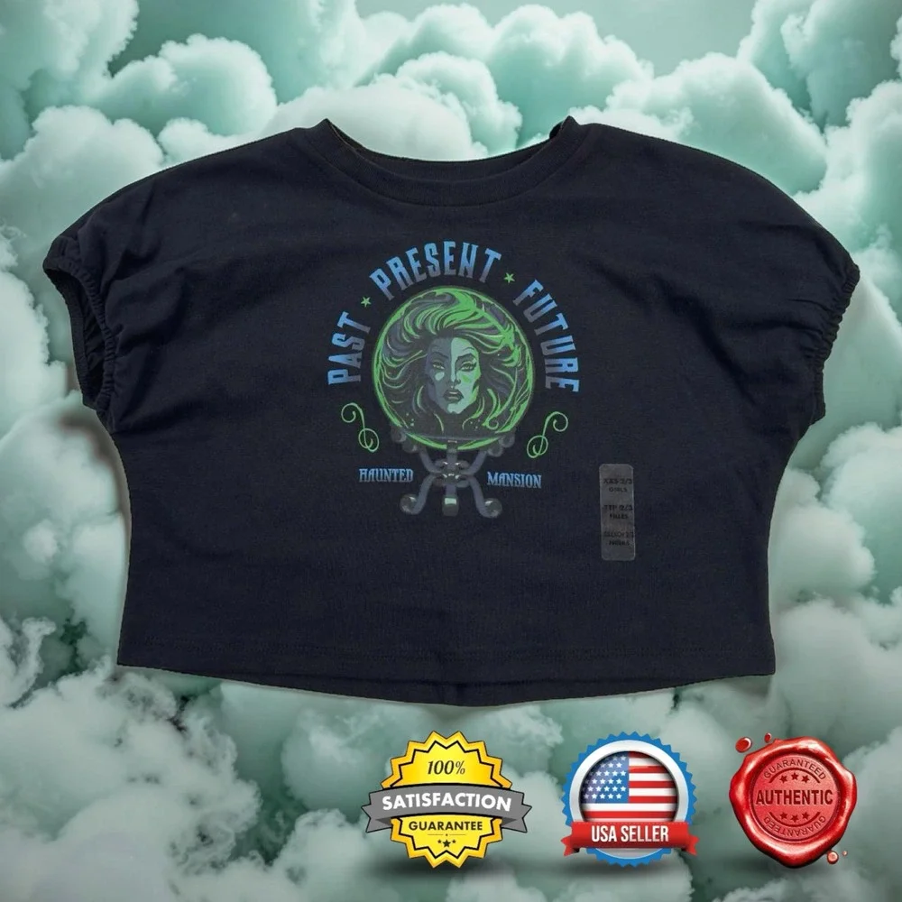 Disney Parks Haunted Mansion Madame Leota Cropped T-Shirt Toddler Girls XS 4 NEW